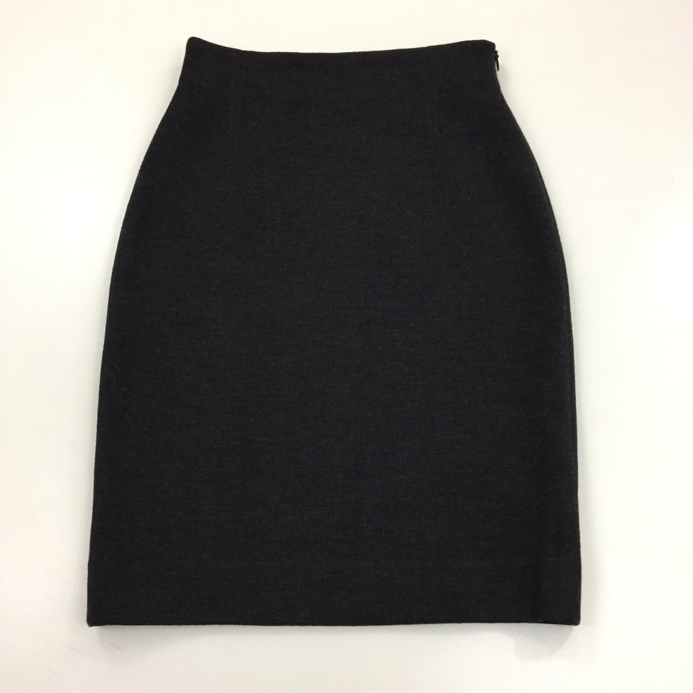 GIANFRANCO FERRE Dark Gray Italian New Wool Blend High Waist Pencil Skirt